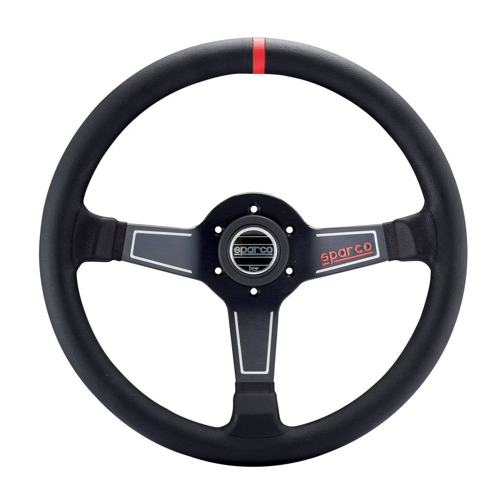 SPARCO 015L750PL Кермо L575, шкіра, чорний, діам.350мм, виліт 63мм Photo-0