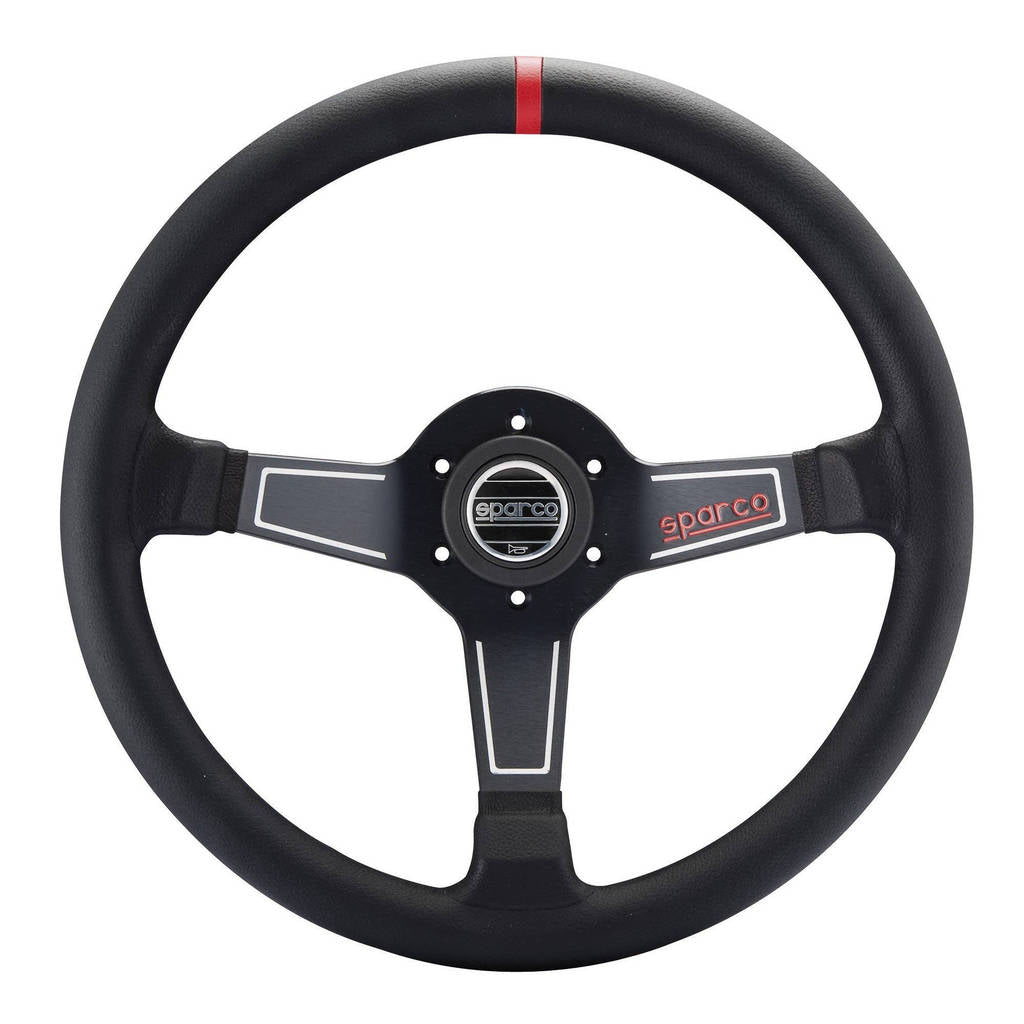 SPARCO 015L750PL Кермо L575, шкіра, чорний, діам.350мм, виліт 63мм Photo-1