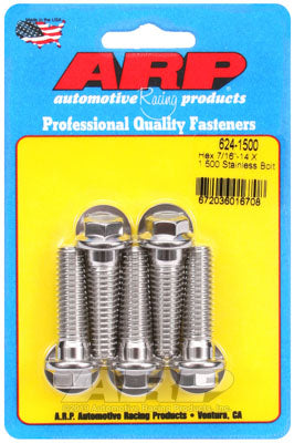 ARP 624-1500 7/16-14 X 1.500 hex 1/2 Болти Wrenching з нержавіючої сталі Photo-0
