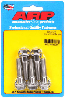 ARP 625-1500 3/8-16 x 1.500 hex 7/16 Болти Wrenching з нержавіючої сталі Photo-0