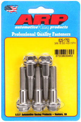 ARP 625-1750 3/8-16 x 1.750 hex 7/16 Болти Wrenching з нержавіючої сталі Photo-0
