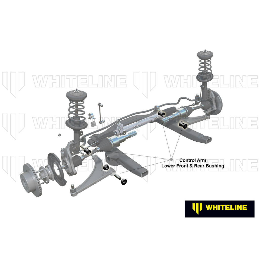 WHITELINE KCA465 Передні нижні внутрішні задні втулки зі зміщенням Caster/Anti Lift для Ford Focus/Mazda3 Photo-1