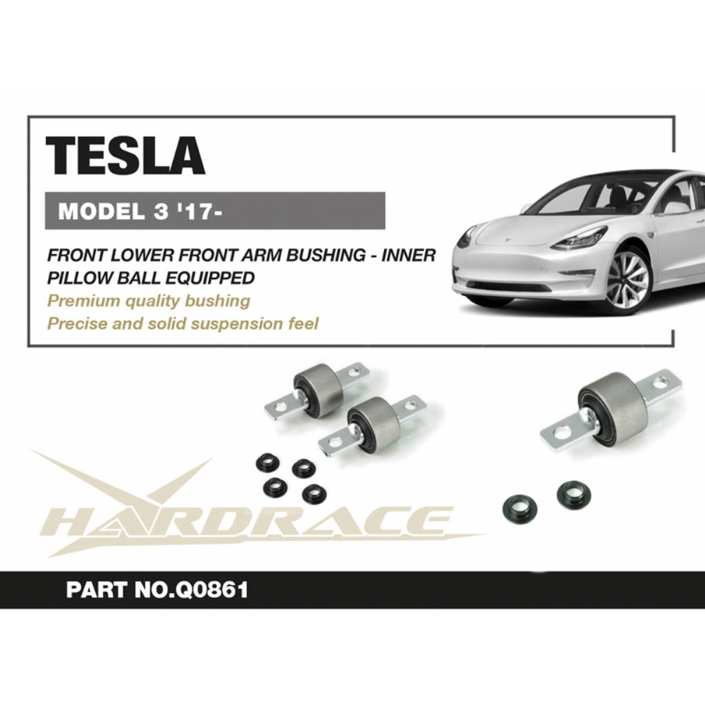 HARDRACE Q0861 Передня нижня втулка переднього важеля 2 шт для TESLA Model Y/3 Photo-1