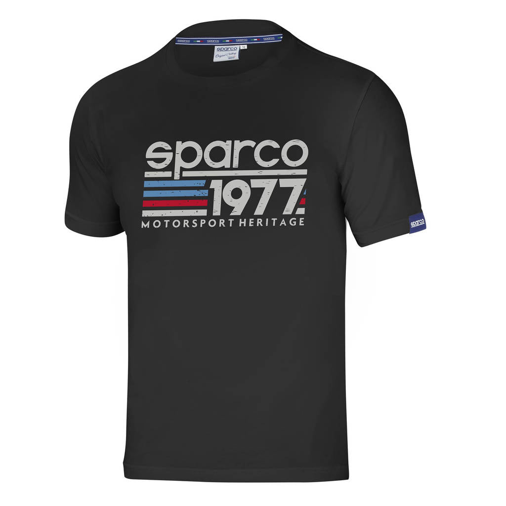 SPARCO 01329NR1S Футболка 1977, чорна, розмір S Photo-0