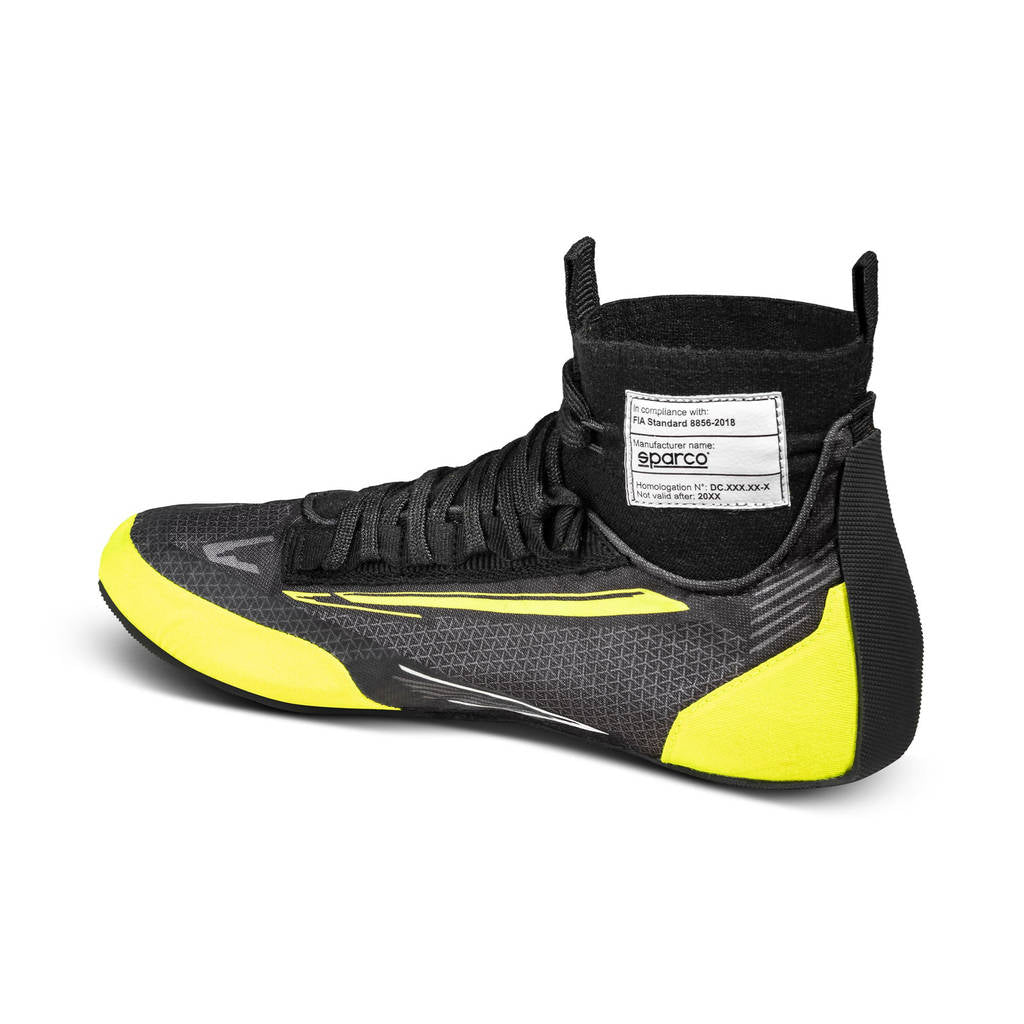 SPARCO 0012A338NRGF Взуття для гонок SUPERLEGGERA (Тканина), FIA 8856/2018, чорний/жовтий, розмір 38 Photo-2