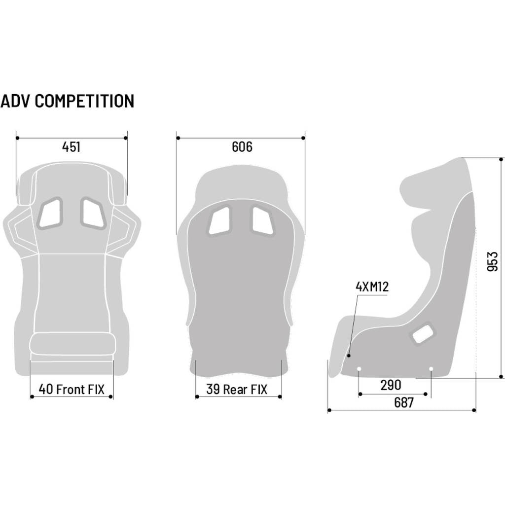 SPARCO 008034ZNR Гоночне сидіння ADV COMPETITION, FIA 8862-2009, карбон Photo-3