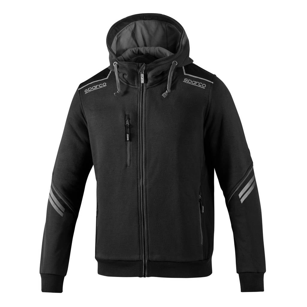 SPARCO 02414NRGS1S Худі Full Zip TECH, чорний/сірий, розмір S Photo-0