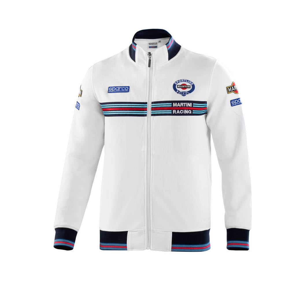 SPARCO 01278MRBI1S Світшот FULL ZIP MARTINI RACING, білий, розмір S Photo-0