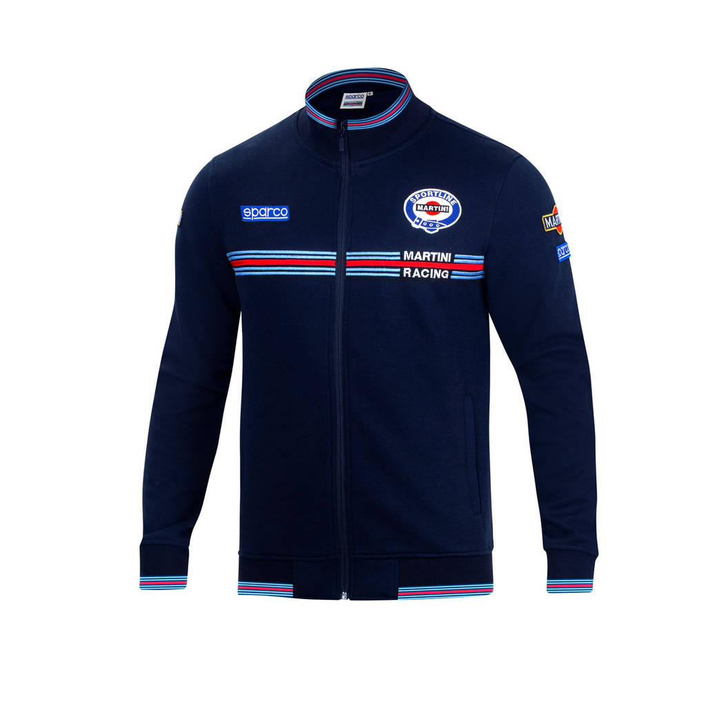 SPARCO 01278MRBM6XXX Світшот FULL ZIP MARTINI RACING, темно-синій, розмір XXXL Photo-0