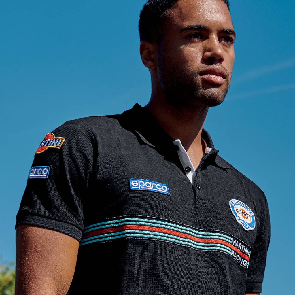 SPARCO 01275MRNR6XXX Поло Replica MARTINI RACING, чорний, розмір XXXL Photo-1