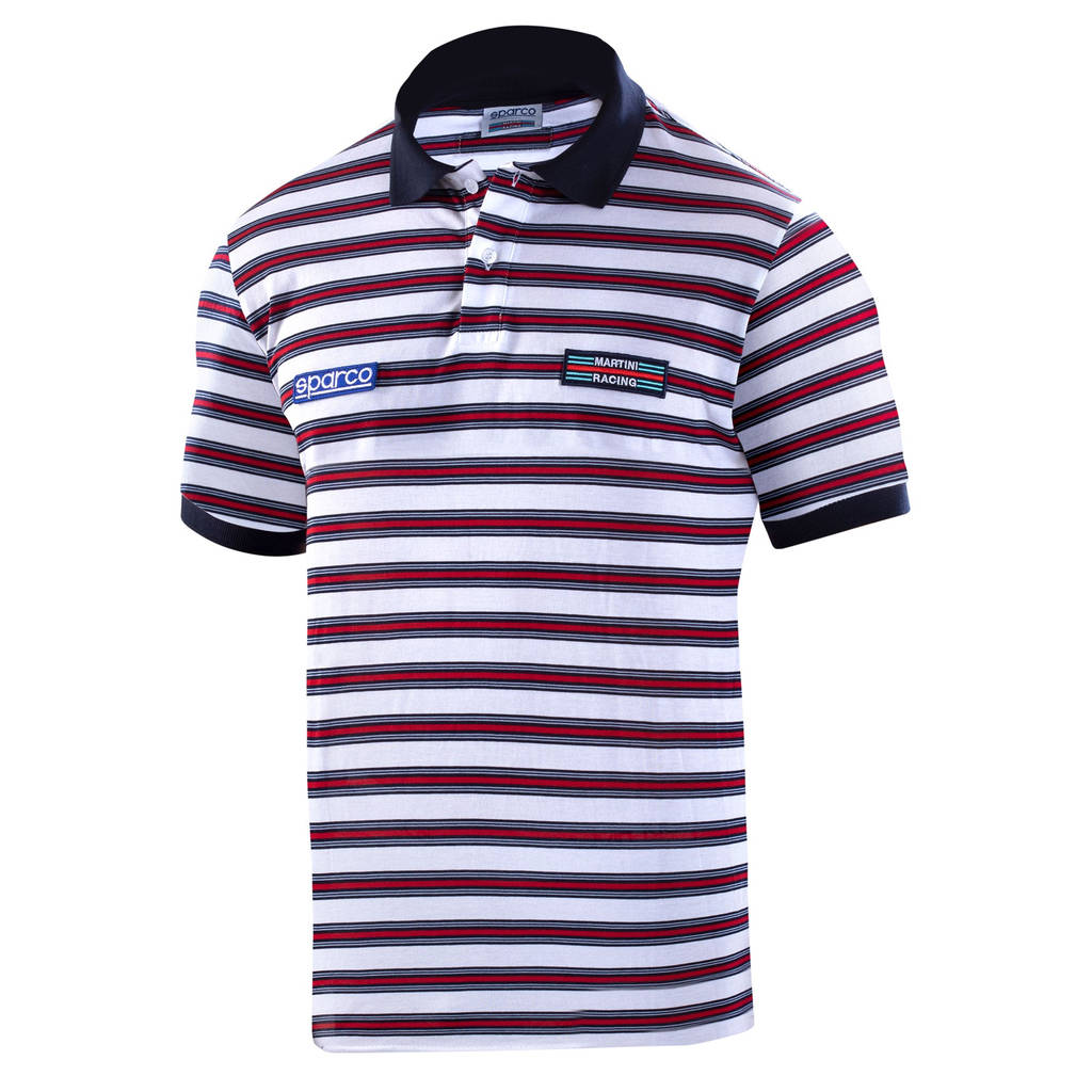 SPARCO 01396MRBI6XXX Поло MARTINI RACING Sportline Stripes, білий, розмір XXXL Photo-0