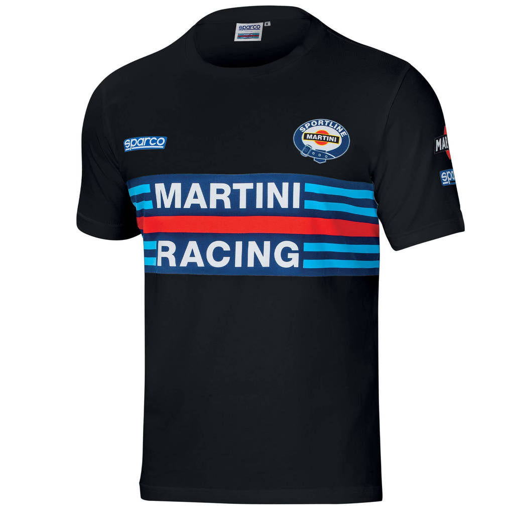 SPARCO 01274MRNR6XXX Футболка MARTINI RACING, чорна, розмір XXXL Photo-0