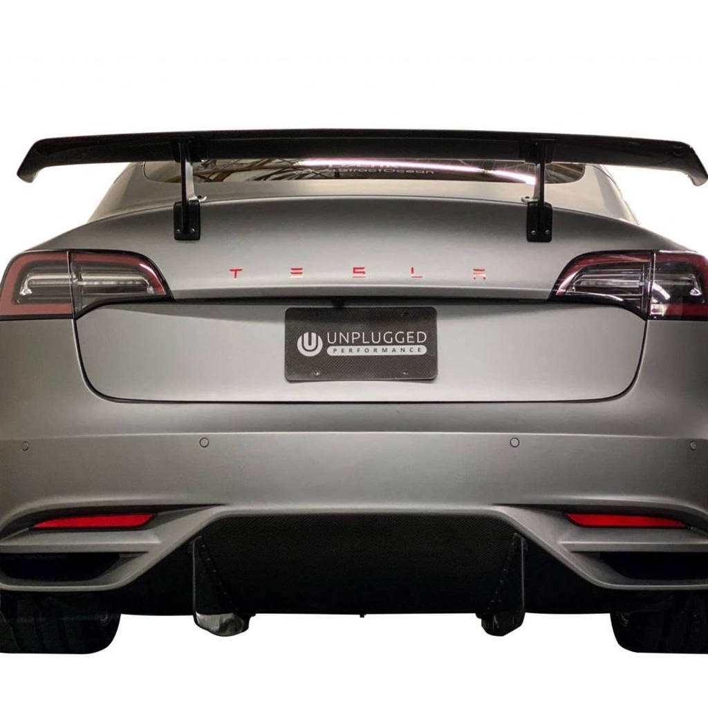 UNPLUGGED PERFORMANCE UP-M3-304-6.1 Задній бампер, Koenigsegg KAM Limited Production, Gloss Clear для TESLA Model 3 Photo-6