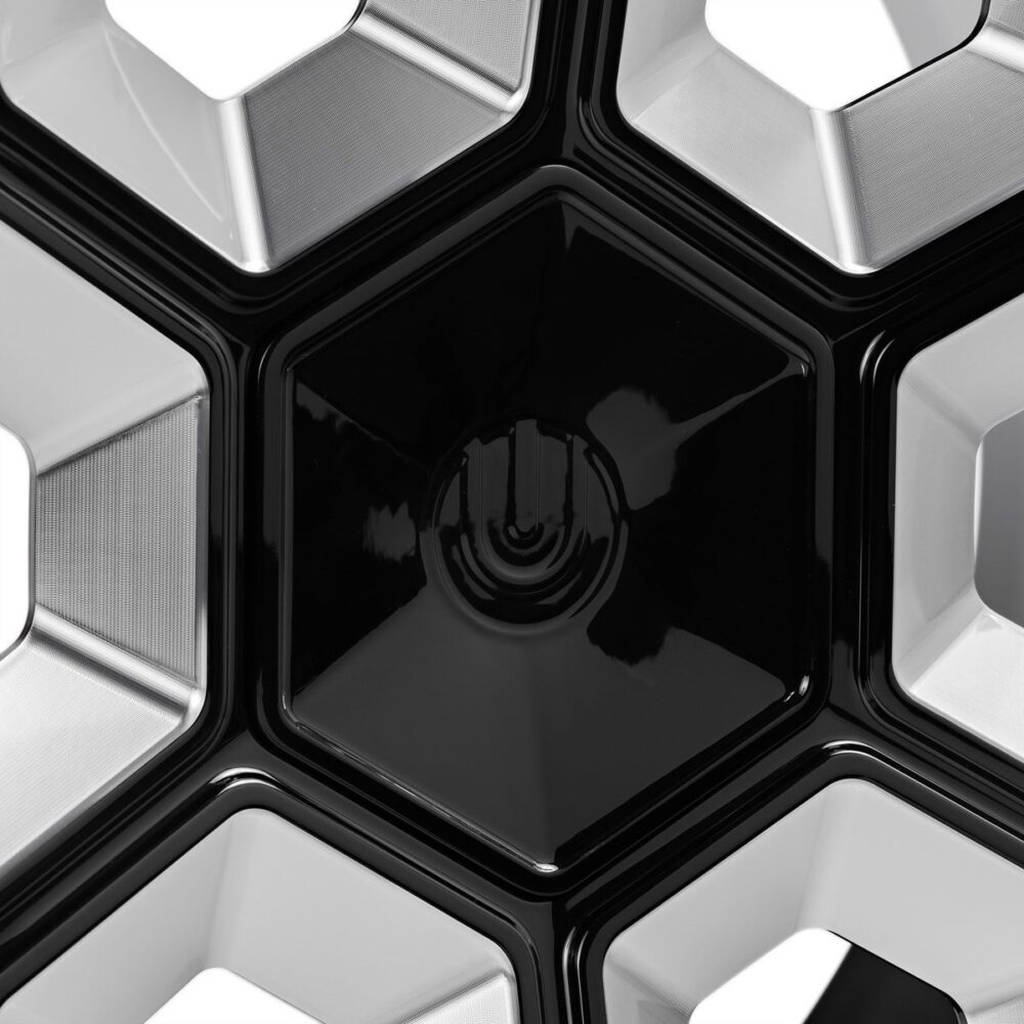 UNPLUGGED PERFORMANCE UP-CYBRHEX-DBL-009 Колісний диск UP CYBRHEX 22x9.5+35 - 5x114.3 / 5x120, Double Drilled, титановий матовий для TESLA Cybertruck / Model Y Photo-9