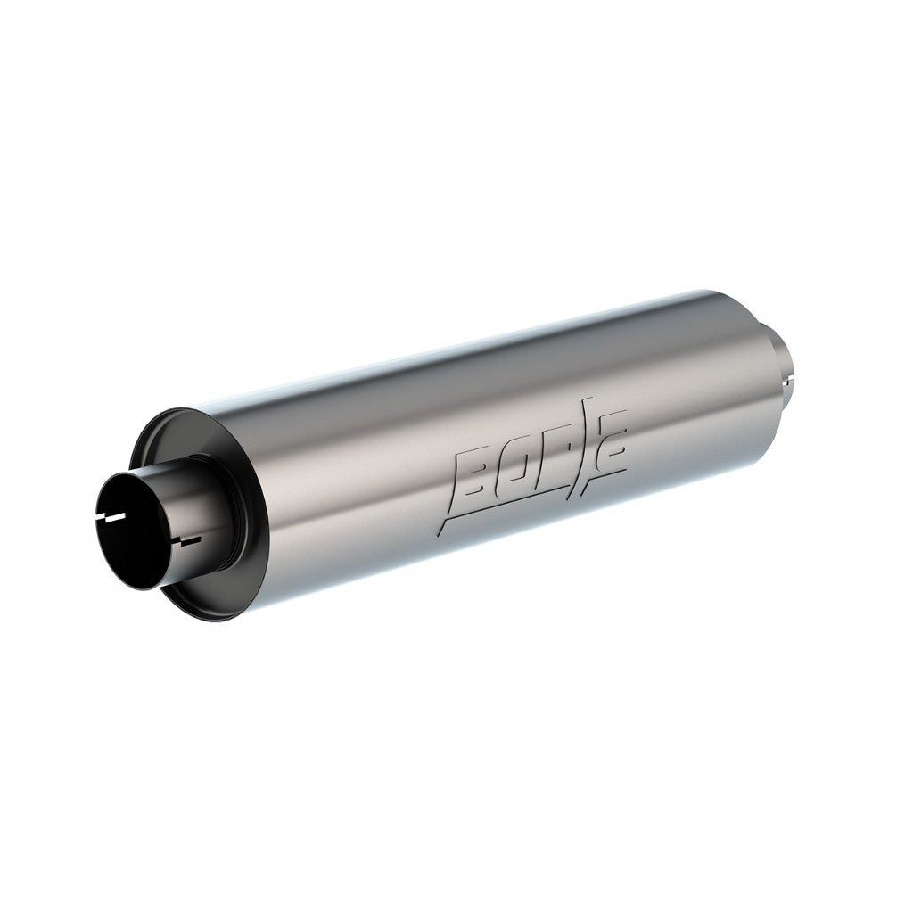 BORLA 401625 Універсальний глушник: 6.75 X 24.00" LG. X 3.53 I.D, OAL 29.00" з насадками для з'єднання, з вирізами Photo-0