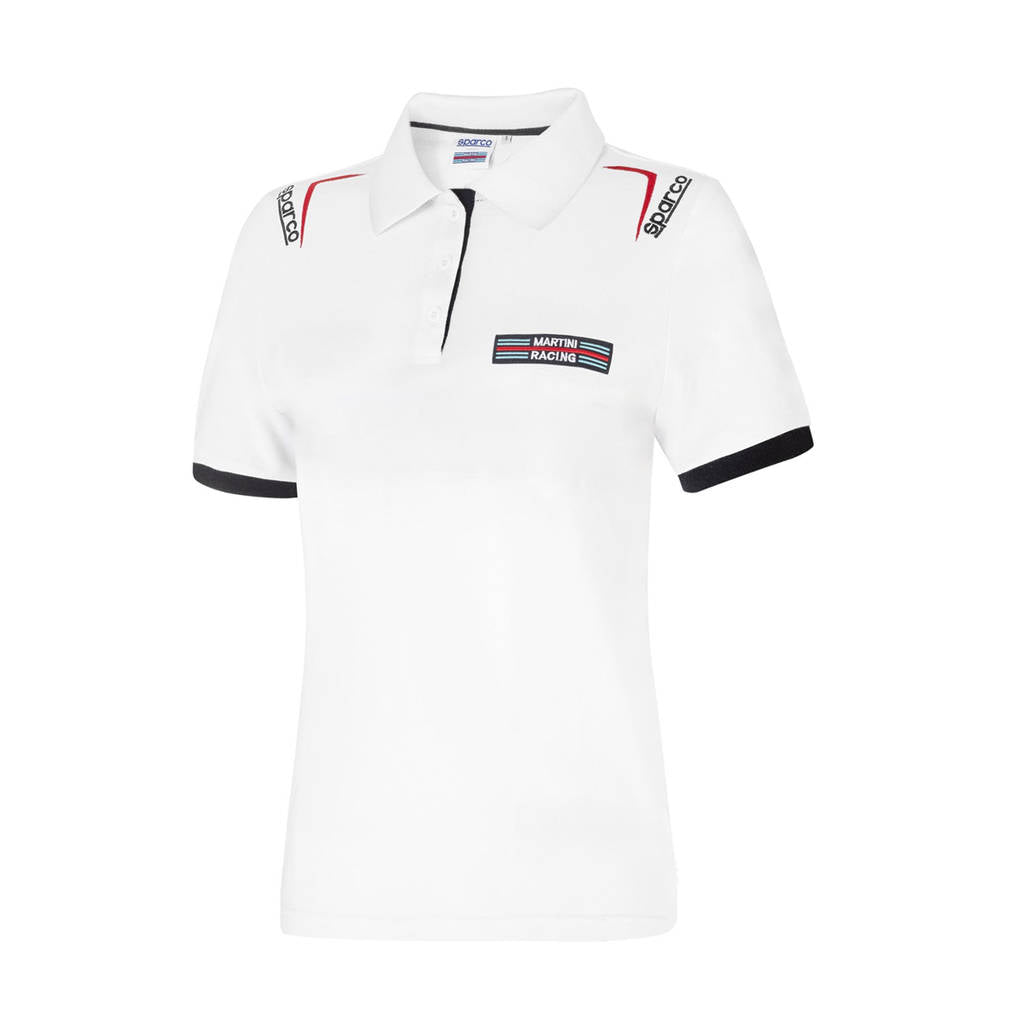SPARCO 013035MRBI3L Поло embroideries MARTINI RACING LADY Білий L Photo-0