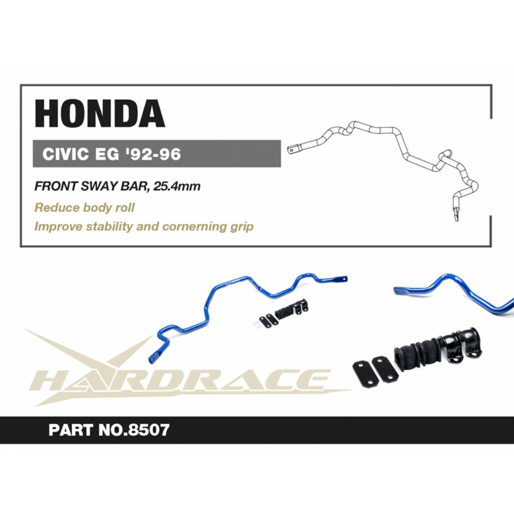 HARDRACE 8507 Передній стабілізатор, 25.4mm - 7 шт для HONDA CIVIC EG '92-96 Photo-2