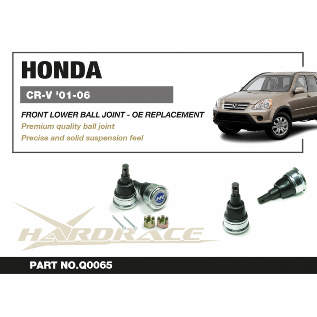 HARDRACE Q0065 Передній нижній сферичний шарнір - OE Заміна 2 шт для HONDA CRV '01-06 Photo-1