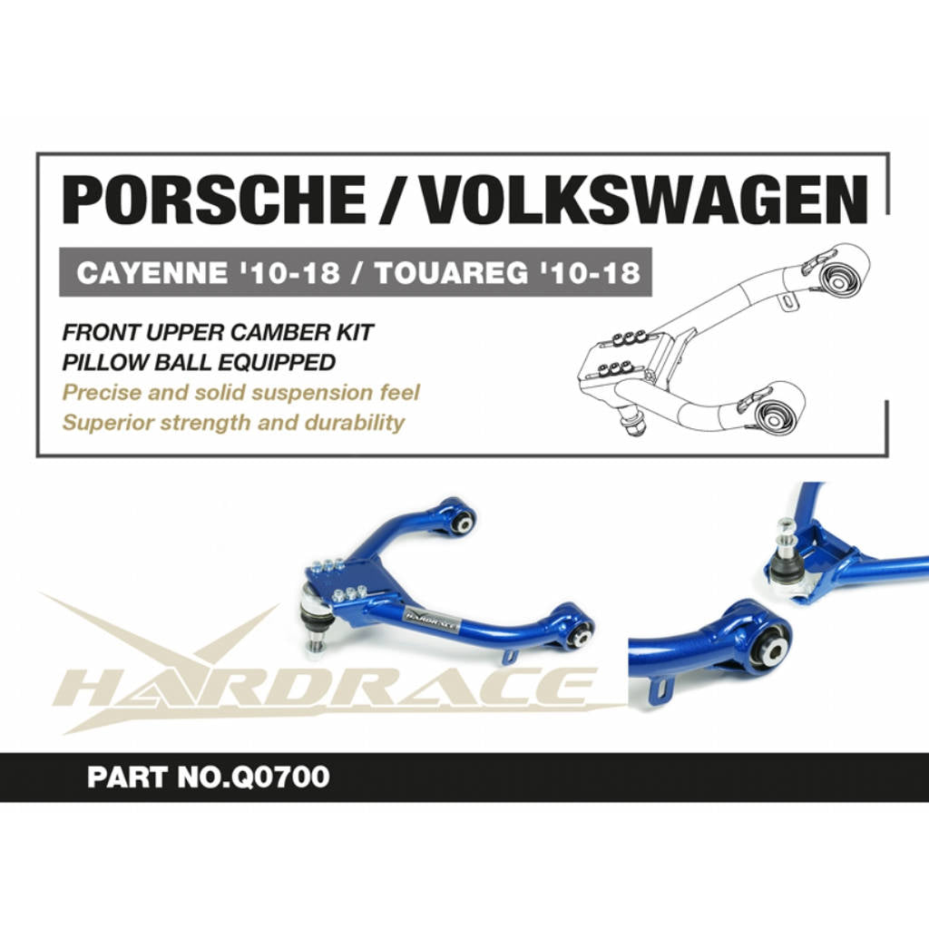 HARDRACE Q0700 К-т верхнього переднього розвалу (Сферична подушка) - 2 шт для PORSCHE CAYENNE '10-18 / VOLKSWAGEN TOUAREG '10-18 Photo-1