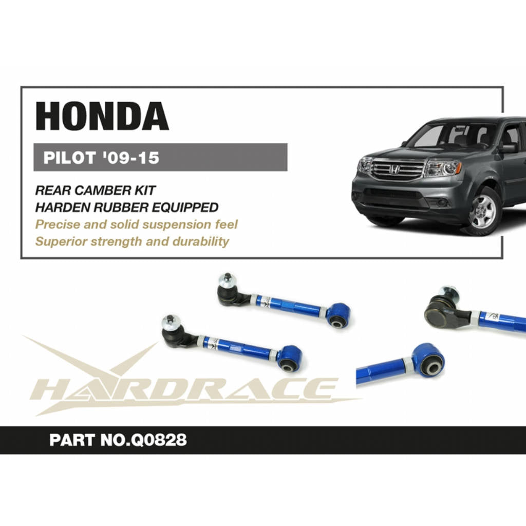 HARDRACE Q0828 К-т заднього верхнього розвалу (Жорстка гума) - 2 шт для HONDA PILOT '09-15 Photo-1
