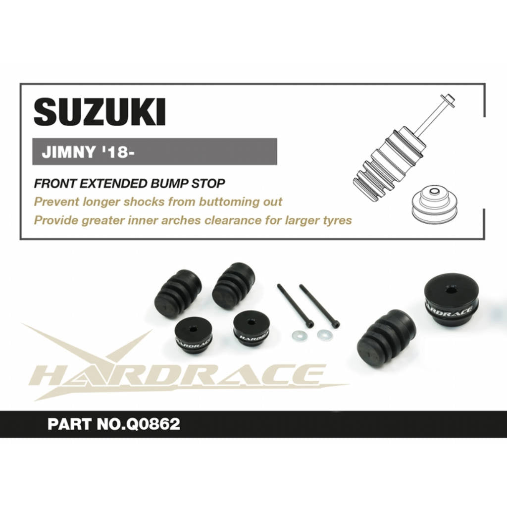 HARDRACE Q0862 Передній розширений бамп-стоп - 4 шт для SUZUKI JIMNY '18- Photo-1
