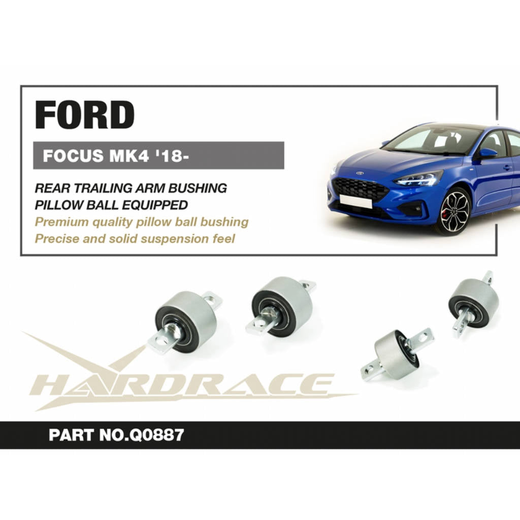 HARDRACE Q0887 Втулки (Задній причепний важіль) (Сферична подушка) - 2 шт для FORD FOCUS MK4 '18- Photo-1