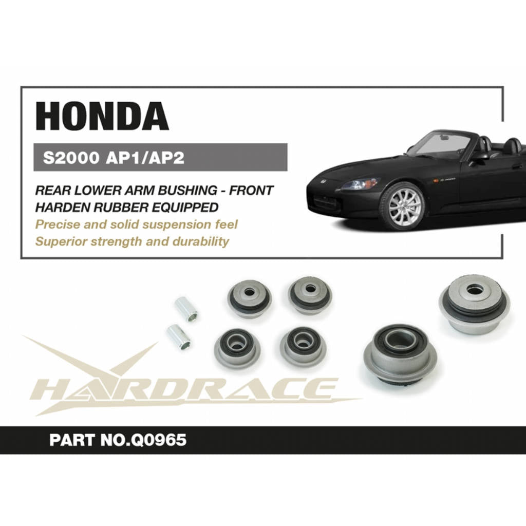 HARDRACE Q0965 Втулки (Задній нижній важіль) (Жорстка гума) - 6 шт для HONDA S2000 '99-09 Photo-1