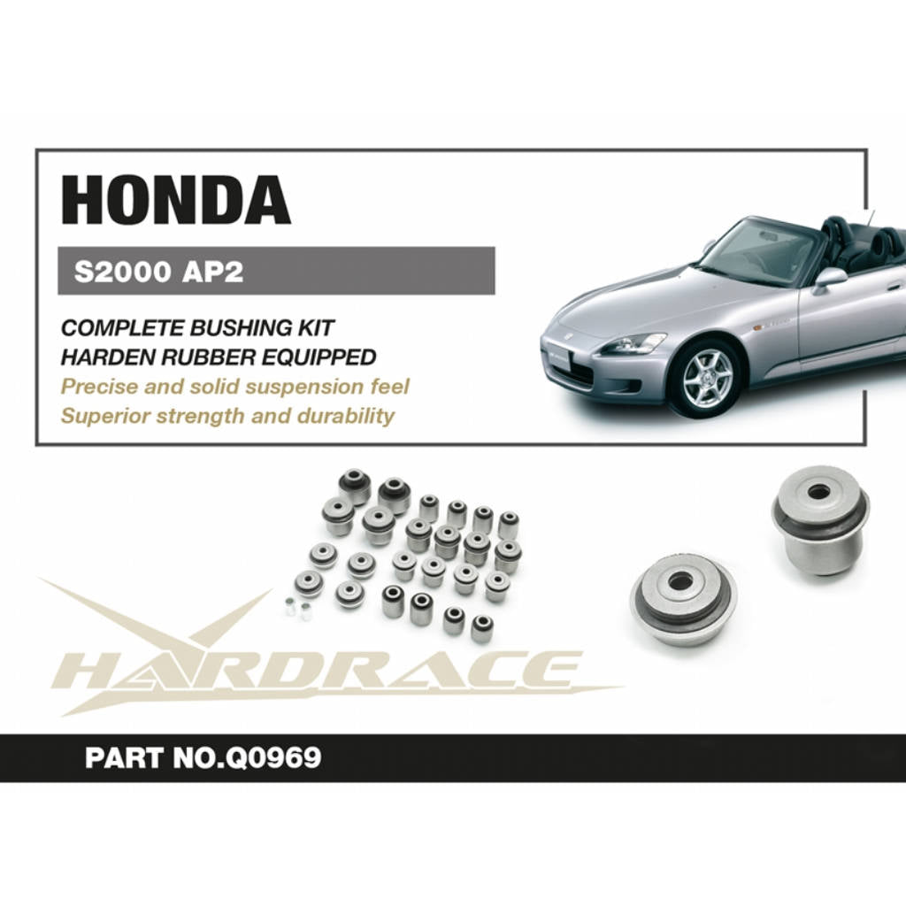 HARDRACE Q0969 К-т втулок (Жорстка гума) 26 шт для HONDA S2000 AP2 '04-09 Photo-1