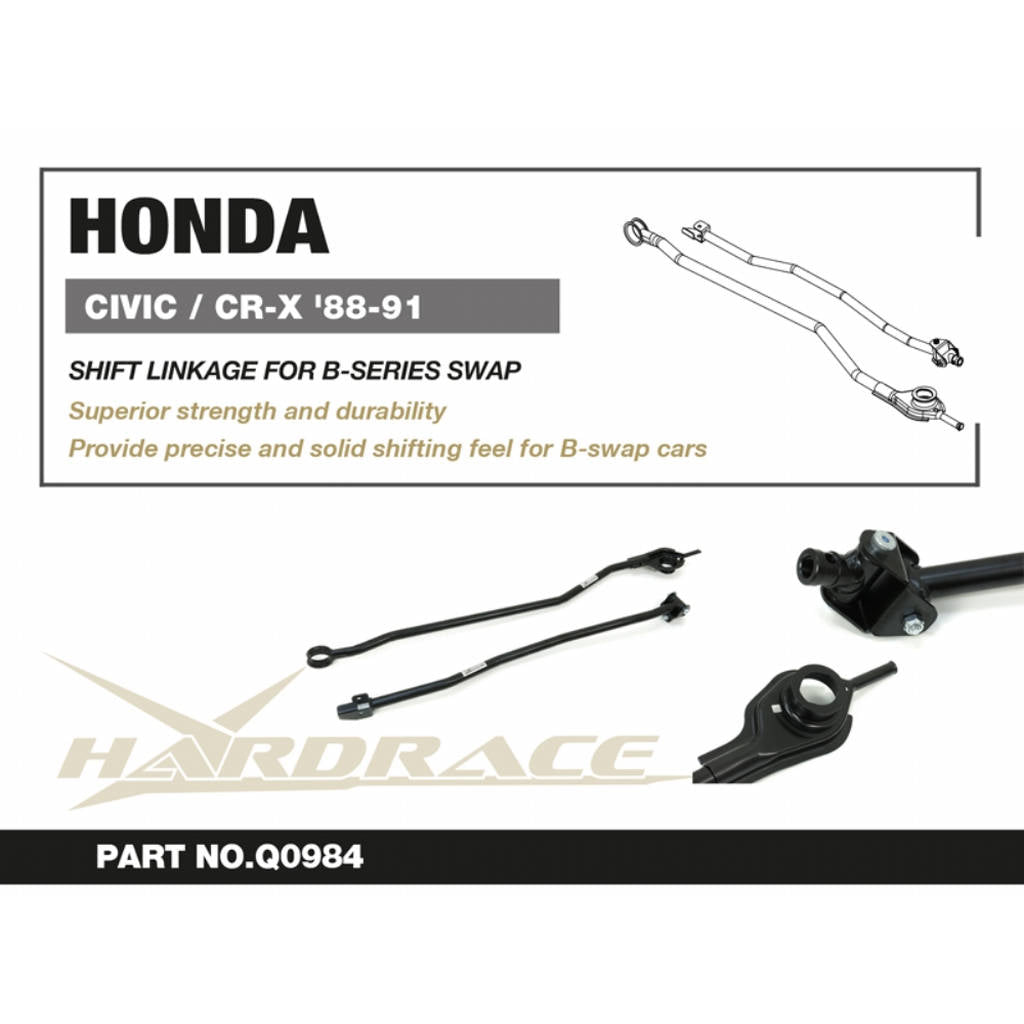 HARDRACE Q0984 Накладка перемикання передач для b-серії - 2 шт для HONDA CIVIC / CR-X EF '87-91 Photo-1
