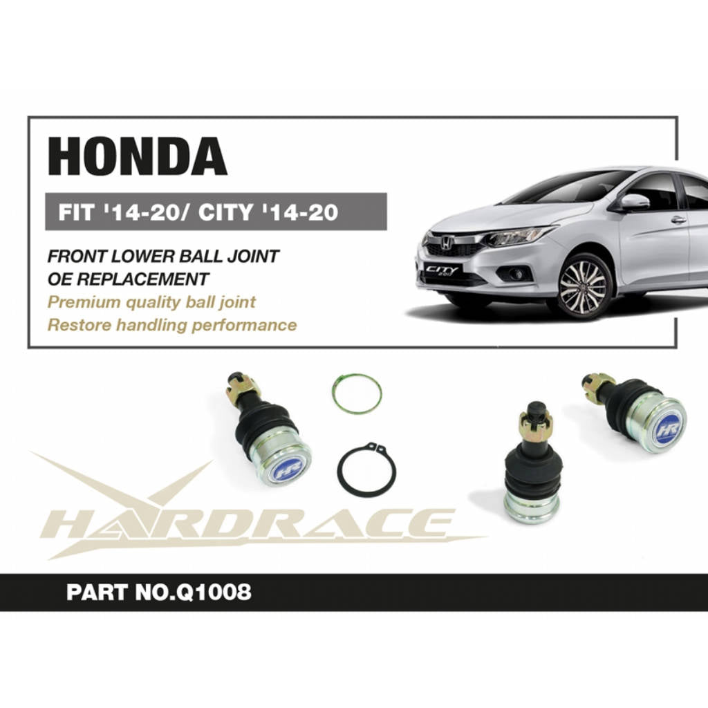 HARDRACE Q1008 Передній нижній сферичний шарнір - 2 шт OE Заміна для HONDA FIT GK '14-20 / CITY '14-20 Photo-1