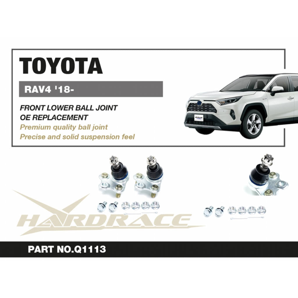 HARDRACE Q1113 Передній нижній сферичний шарнір - 2 шт OE Заміна для TOYOTA RAV4 '19- / HARRIER '20- / LEXUS NX '21- Photo-1