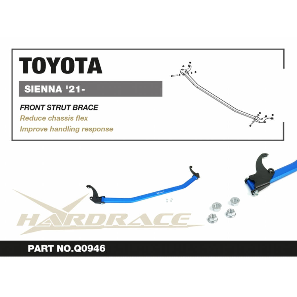HARDRACE Q0946 Передній кронштейн - 1 шт для TOYOTA SIENNA '21- Photo-2