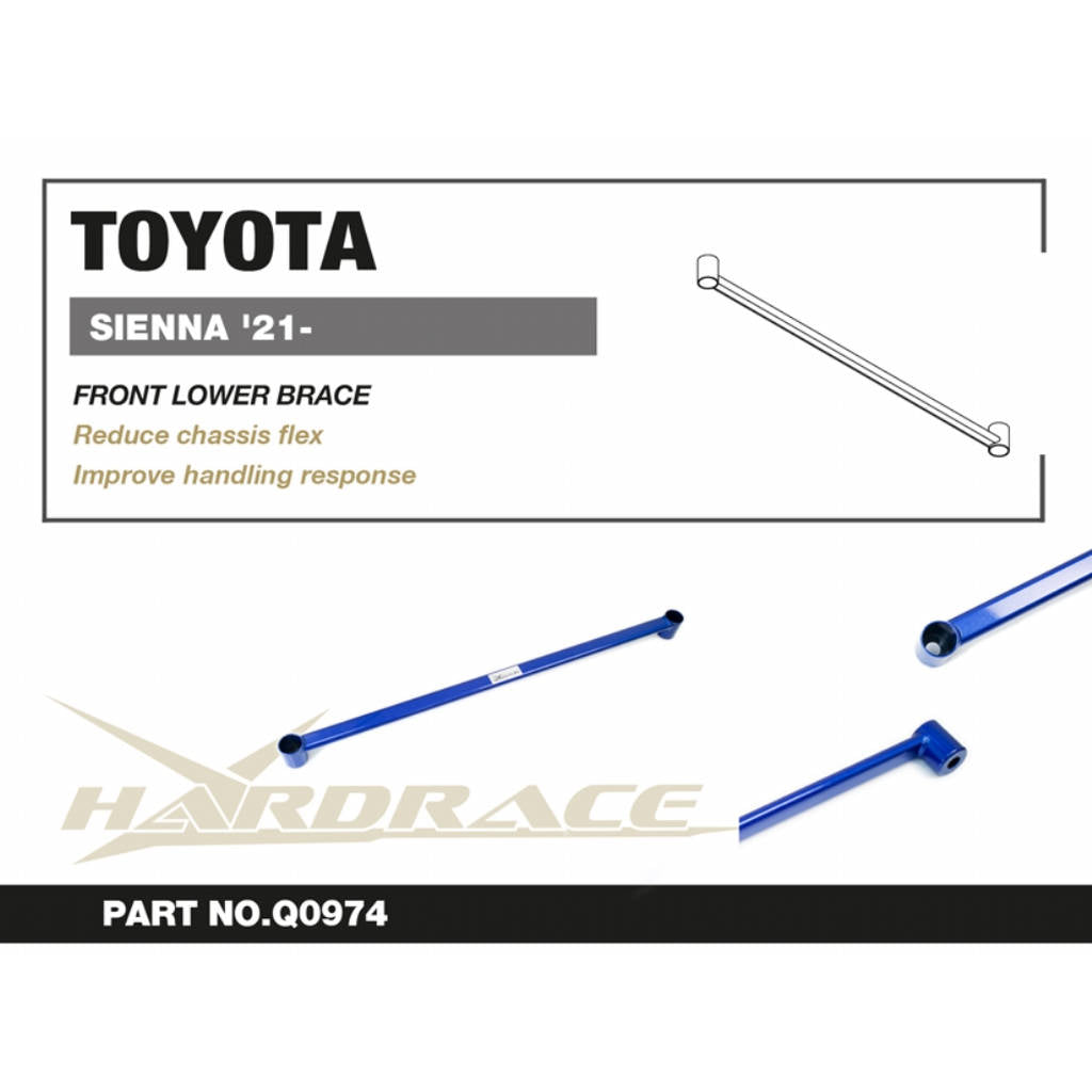 HARDRACE Q0974 Передній нижній кронштейн - 1 шт для TOYOTA SIENNA '21- Photo-1