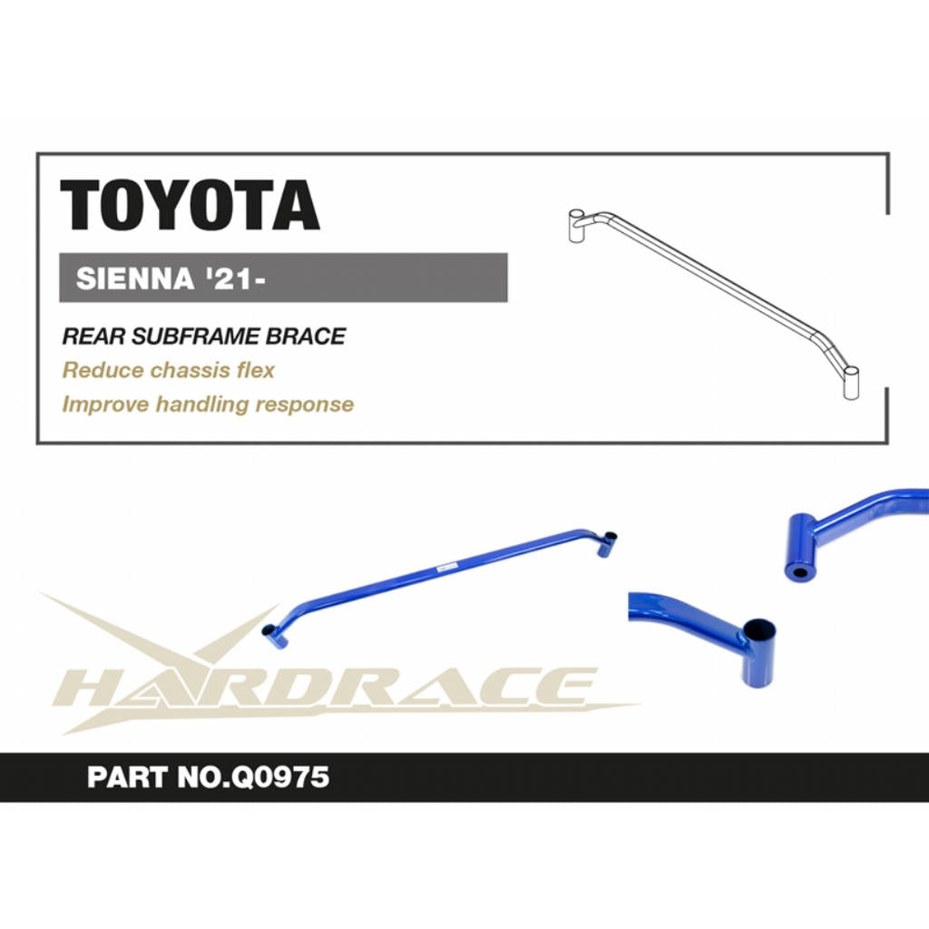 HARDRACE Q0975 Задній кронштейн підрамника - 1 шт для TOYOTA SIENNA '21- Photo-1