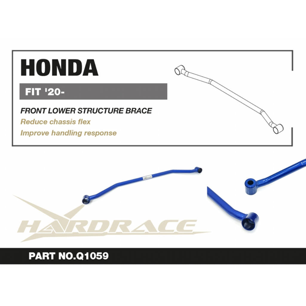 HARDRACE Q1059 Передній нижній кронштейн - 1 шт для HONDA FIT GR '20- Photo-1
