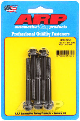 ARP 650-2250 1/4-20 X 2.250 Шестигранні чорно-оксидні болти Photo-0