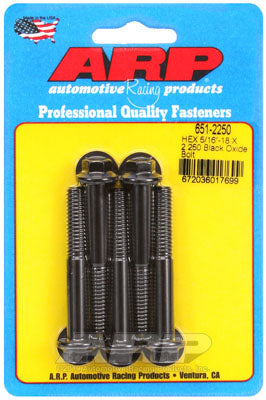 ARP 651-2250 5/16-18 X 2.250 Шестигранні чорно-оксидні болти Photo-0