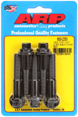 ARP 653-2250 7/16-14 X 2.250 Шестигранні чорно-оксидні болти Photo-0