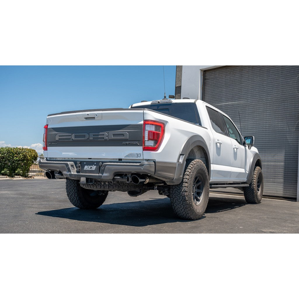 BORLA 60727BC Комплект заднього вихлопу 3" (наконечники 4.5", чорний хром) для FORD F-150 Raptor 2021- / Raptor R Photo-1