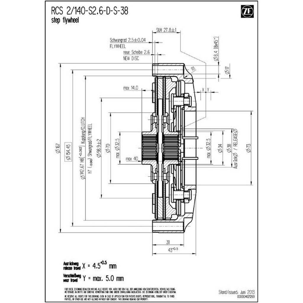 SACHS PERFORMANCE 003072000296 Корпус зчеплення RCS 140 Photo-1