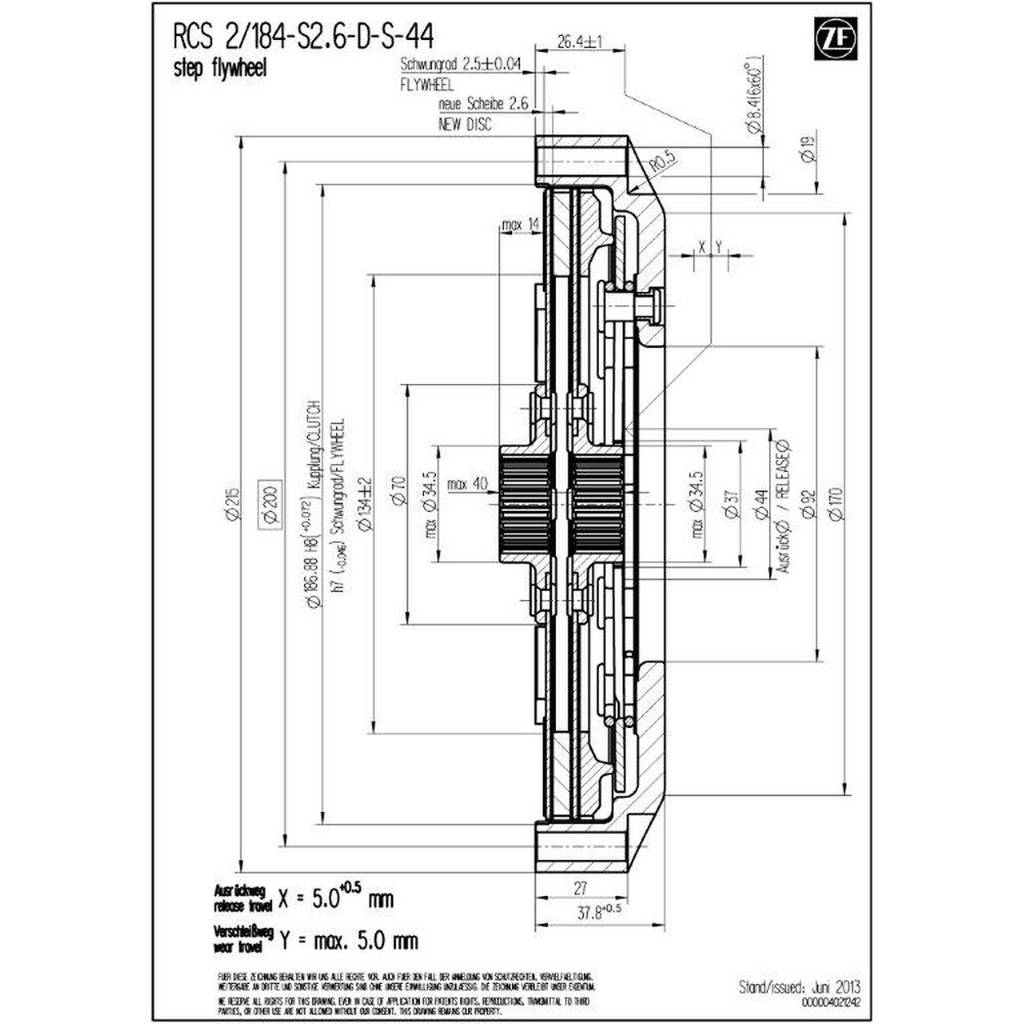 SACHS PERFORMANCE 003072000487 Корпус зчеплення RCS 184 Photo-1