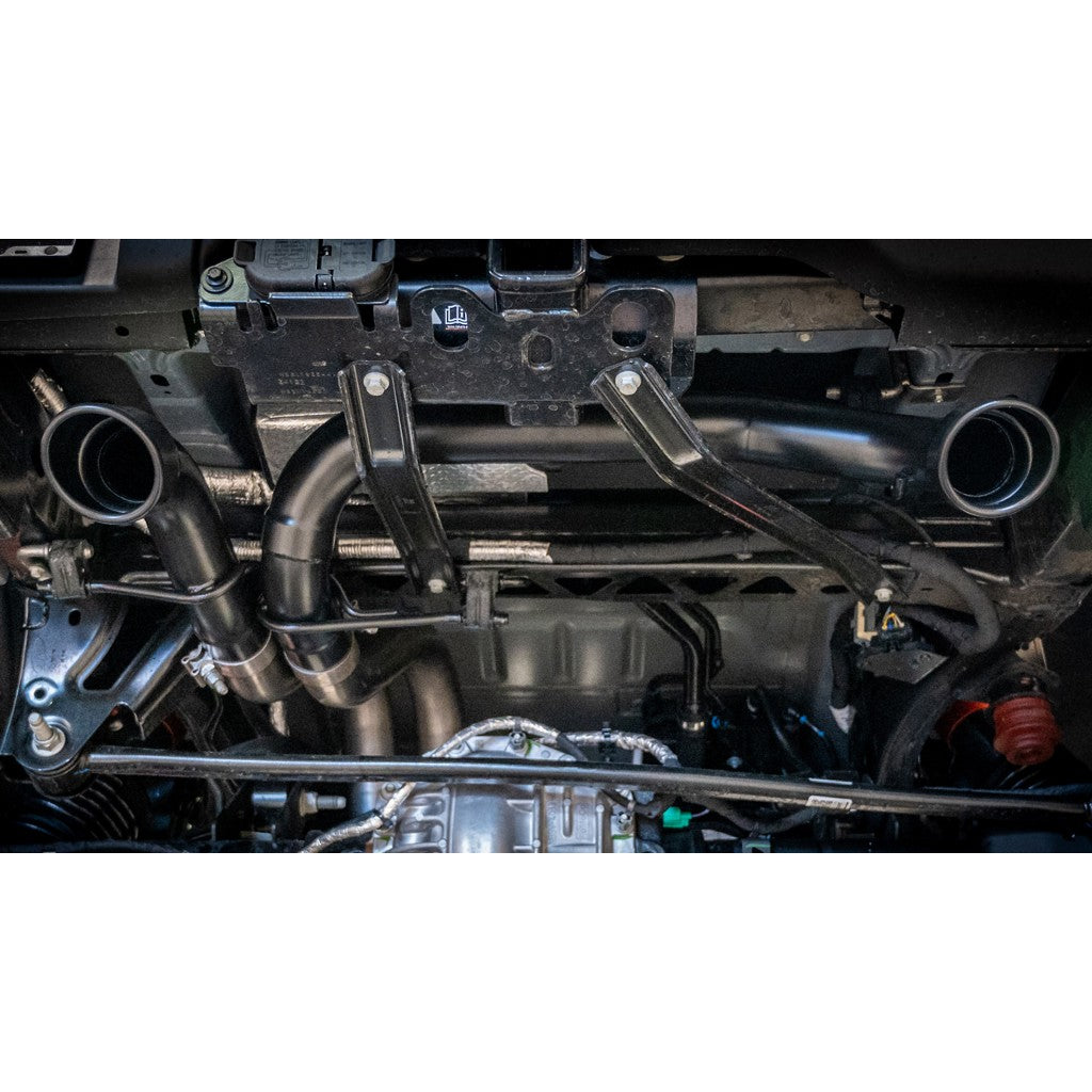 BORLA 140934CB Вихлопна система Cat-Back 2.75", ATAK (наконечники 4", чорний хром) для FORD Bronco Raptor 2022- Photo-3