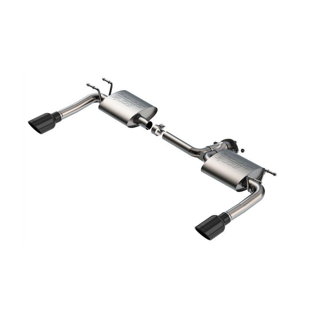 BORLA 11982BC Вихлопна система Axle-Back 2.25", 2" S-TYPE S RD RL AC BC SR Наконечник: 4" RD X 8" Чорний хром для MAZDA 3 2.5L 4 Cyl 2019-2023 Photo-0