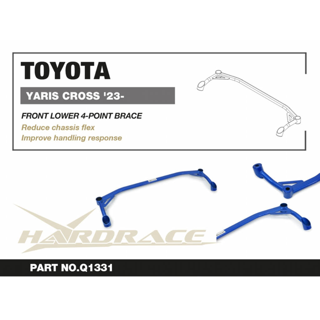 HARDRACE Q1331 Передня нижня розпірка 4-точкова для TOYOTA Yaris Cross (AC200) 2023+ Photo-2