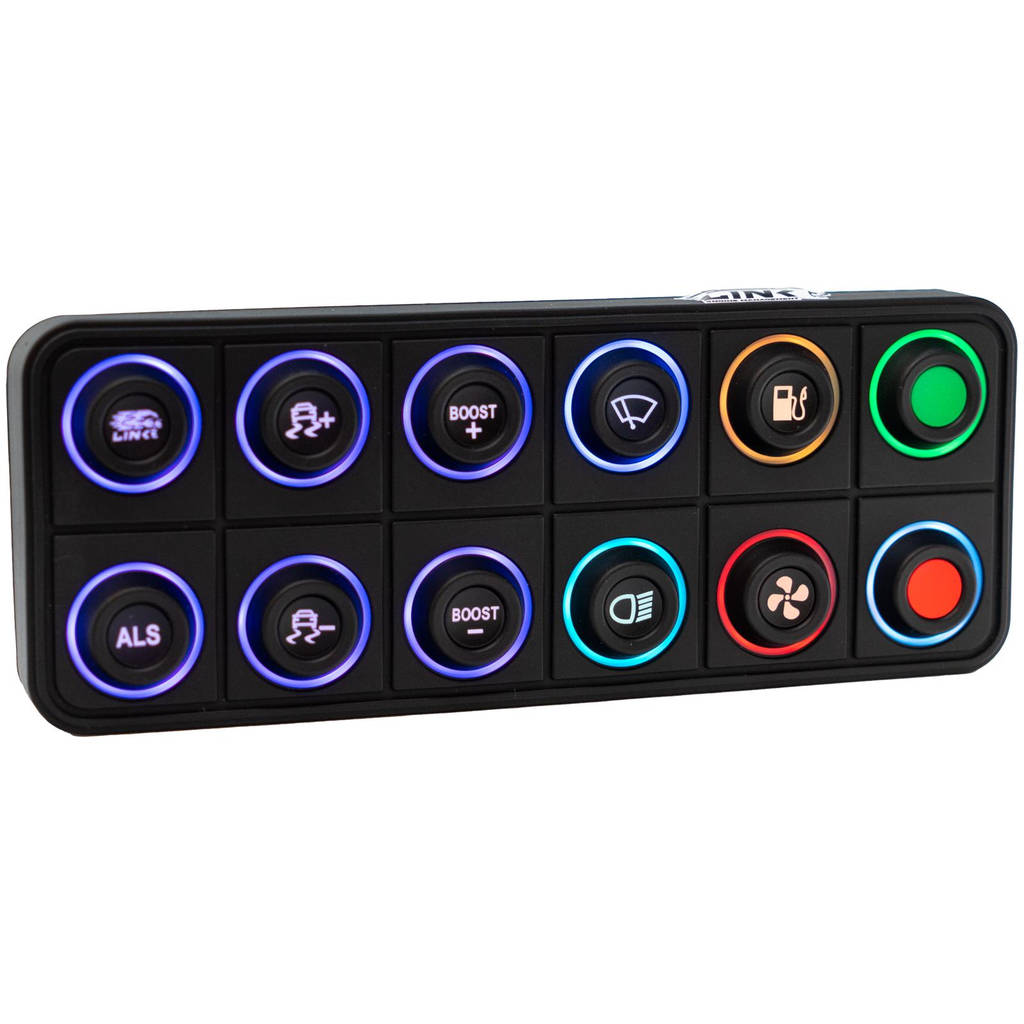 Link ECU 101-0239 CAN-клавіатура на 12 кнопок (2x6) зі змінними вставками 15 мм (продається окремо) Photo-1