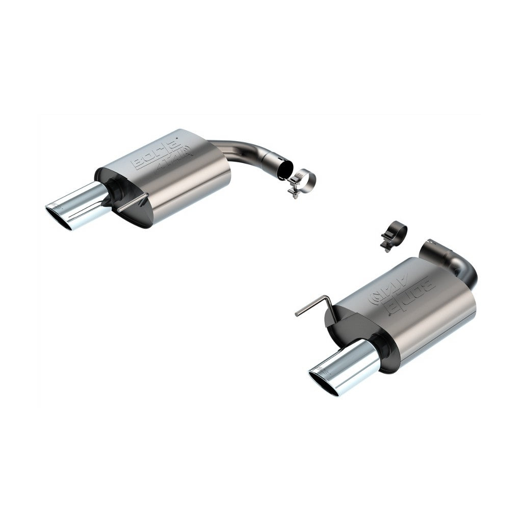 BORLA 11984 Вихлопна система Axle-Back ATAK 2.5" S RD RL AC SR Наконечник 4" RD X 9.75" (Без активного вихлопу) для FORD Mustang GT 5.0L V8 2024 Photo-0