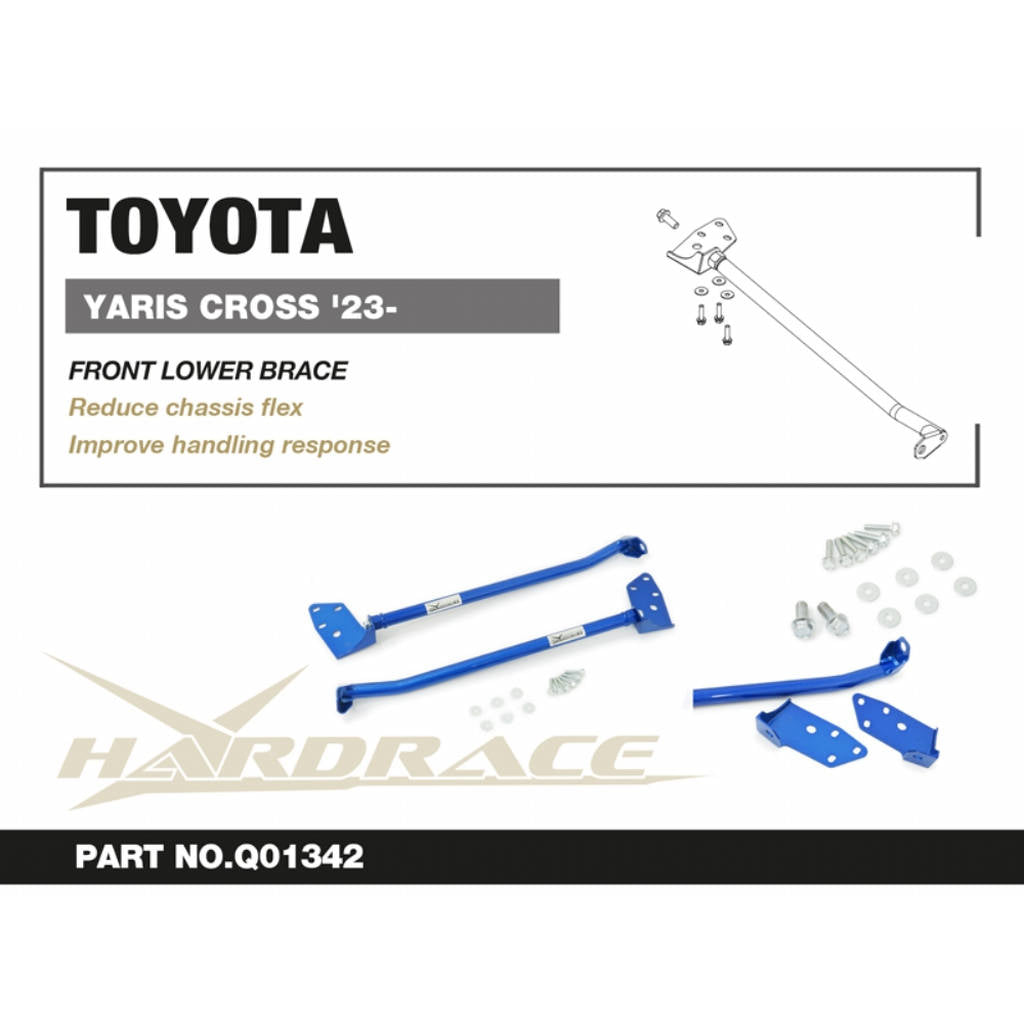 HARDRACE Q1342 Передня нижня розпірка - 2 шт для TOYOTA Yaris Cross 2023+ Photo-2