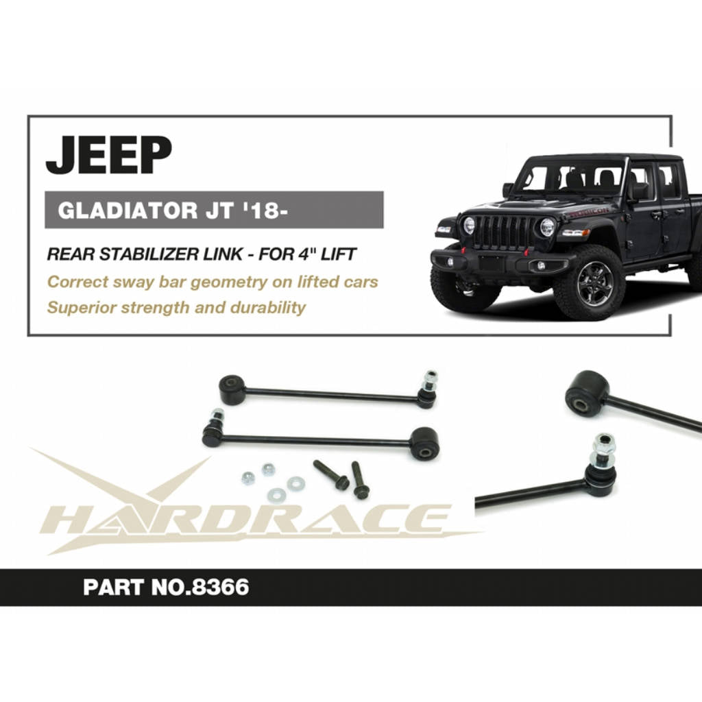 HARDRACE 8366 Задня тяга стабілізатора - (для підняття на 4") - 2 шт для JEEP Gladiator (JT) 2018+ Photo-1