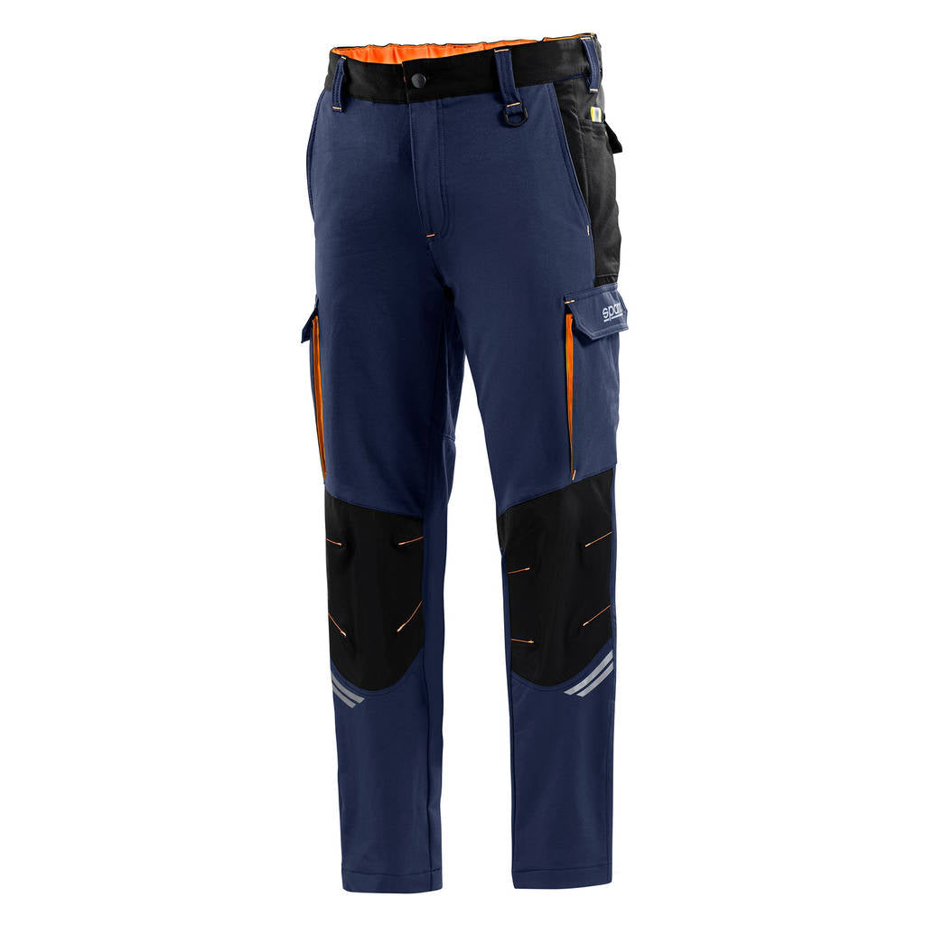 SPARCO 02417BMAF0XS Штани Tech Oregon Темний синій/Оранжевий флуо XS Photo-0