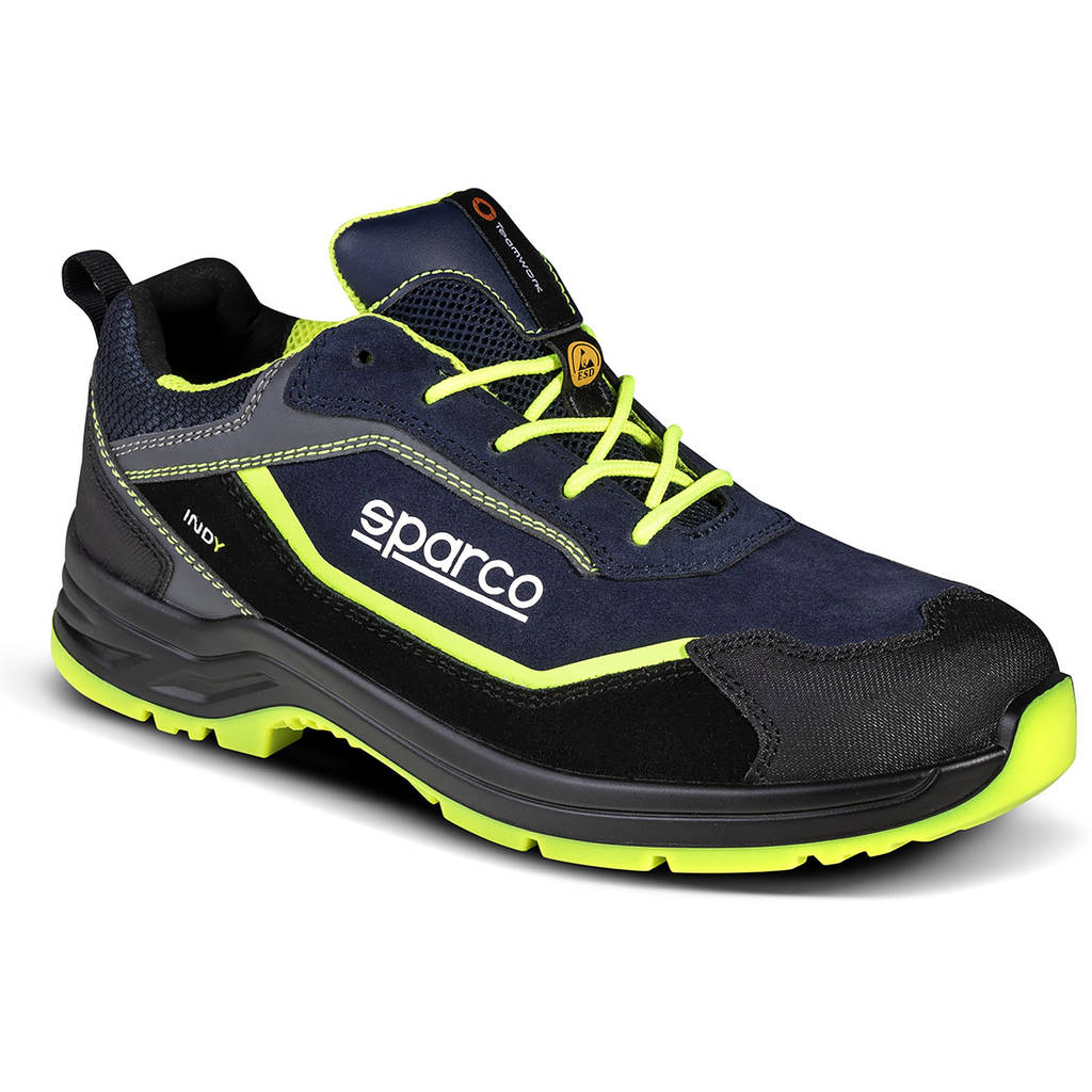 SPARCO 0753748BMGF Черевики Indy Baltimora S3 ESD Синій морський/Жовтий флуо 48 Photo-0